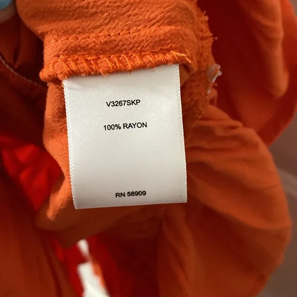 NWT Jrs sizing Chelsea & Violet orange summer dress - true Oklahoma State Orange - Picture 6 of 7